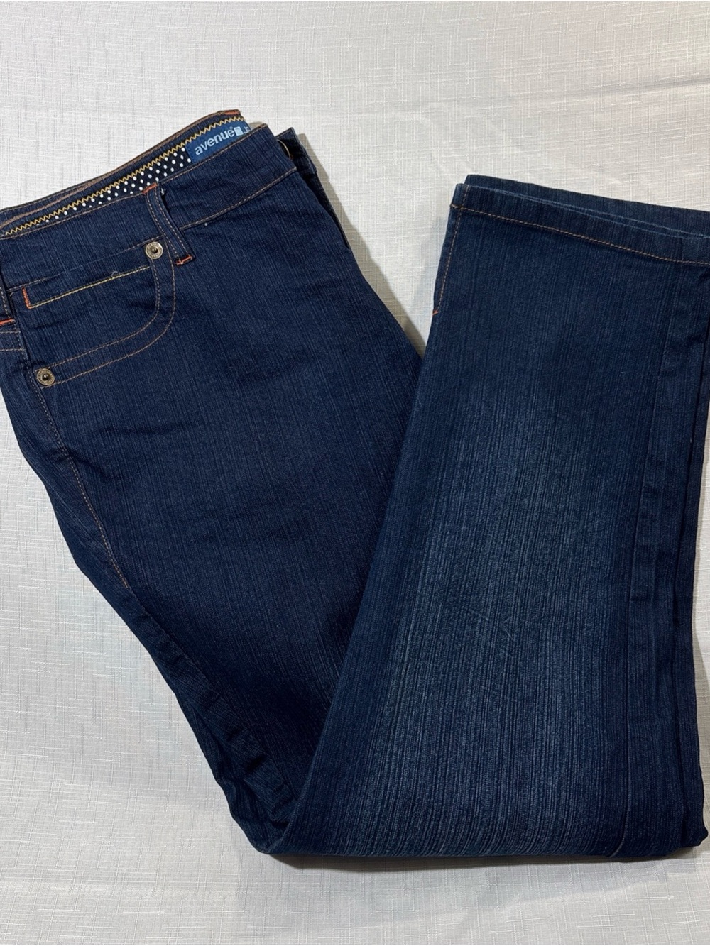 Avenue Jeans The Straight women’s blue denim size 14 stretch Pants